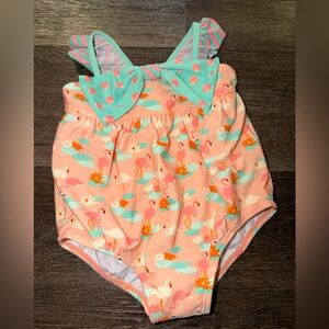 Matilda Jane Swimming Along Flamingo Swimsuit 6-12.